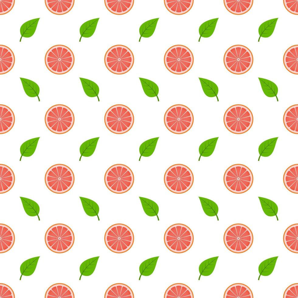 Vektor nahtlos Muster mit Grapefruits und Blatt.