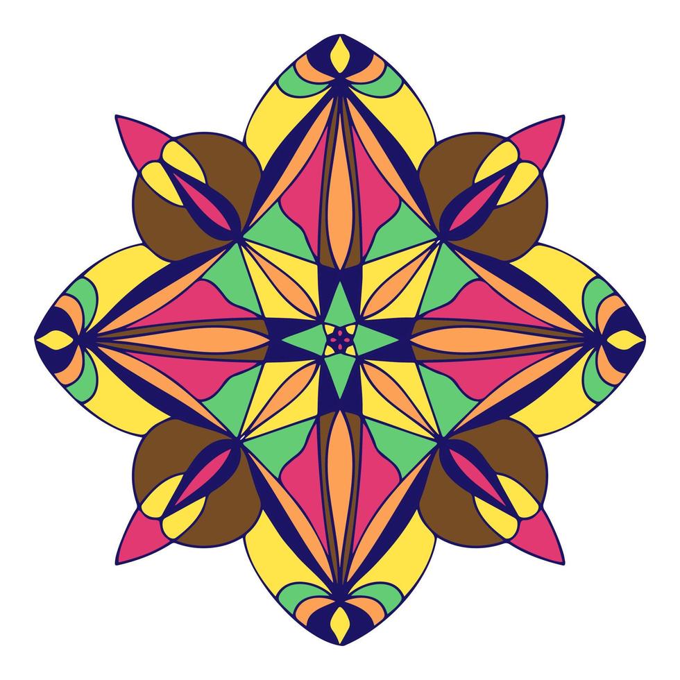 Mandala runden Ornament dekorativ isoliert Element. vektor