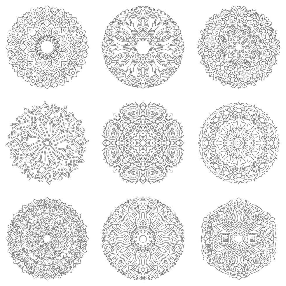 kreisförmig Muster im bilden von Mandala. vektor