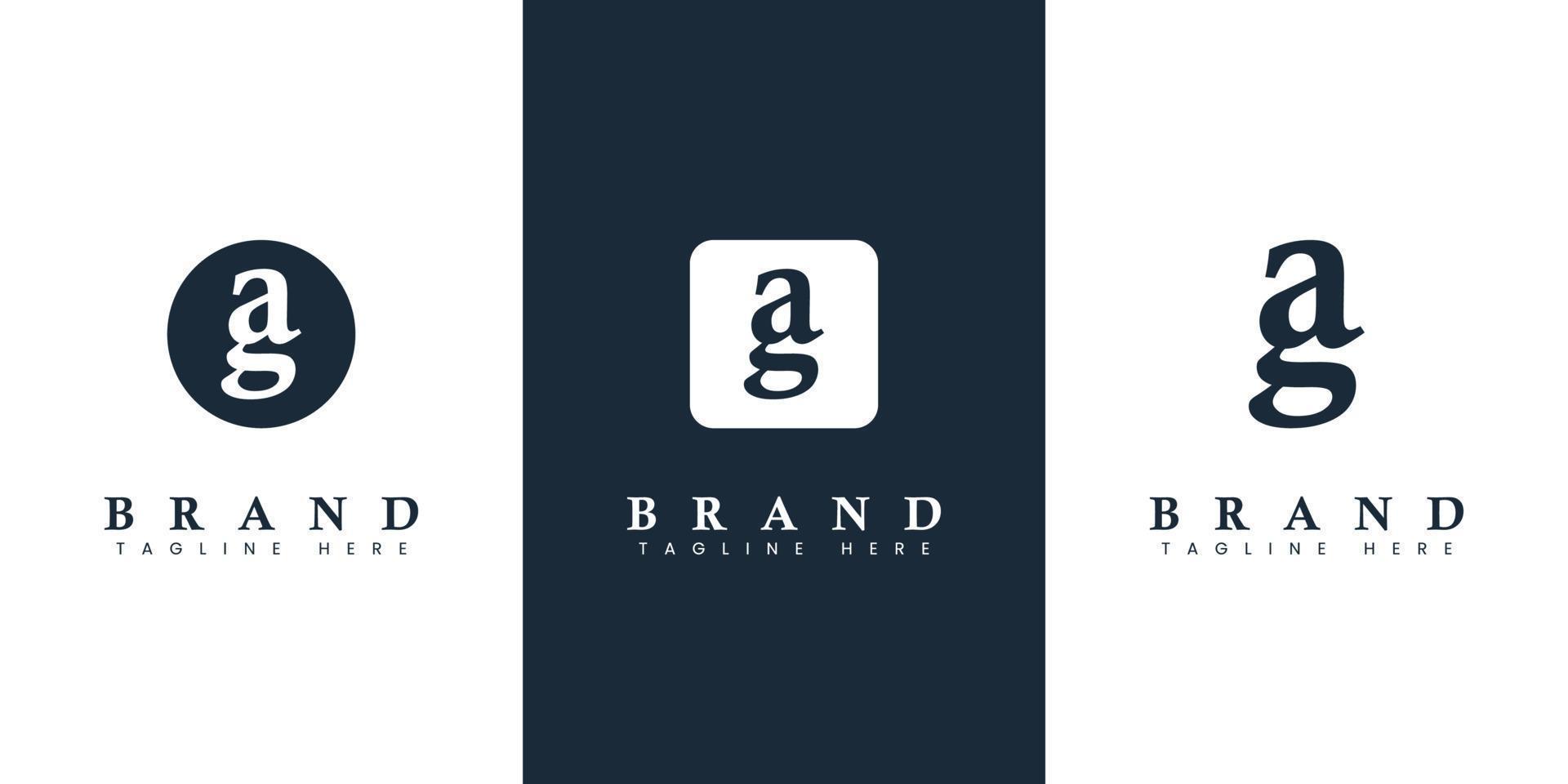 modern och enkel små bokstäver ag brev logotyp, lämplig för några företag med ag eller ga initialer. vektor