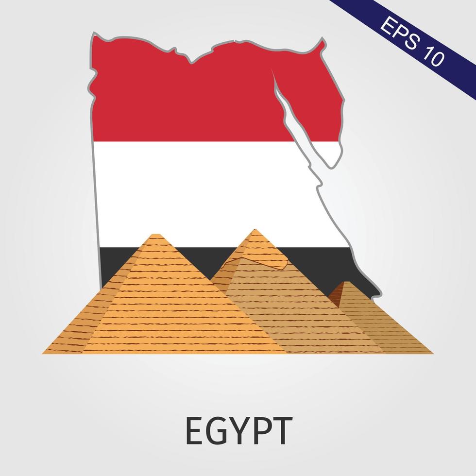 Design Ägypten Reise und Wahrzeichen konzept.vektor vektor