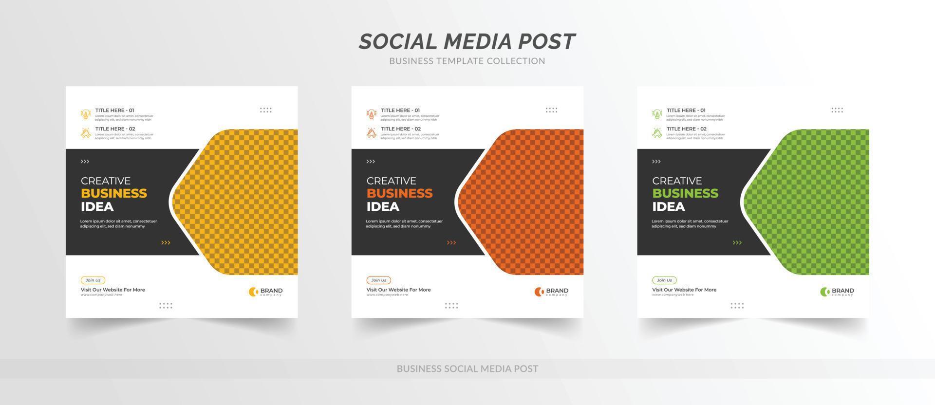 Post-Banner-Vorlage für digitales Business-Marketing in sozialen Medien vektor