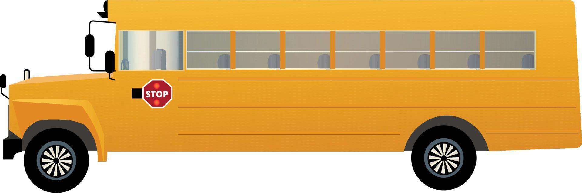 Seitenansicht des Schulbusses vektor