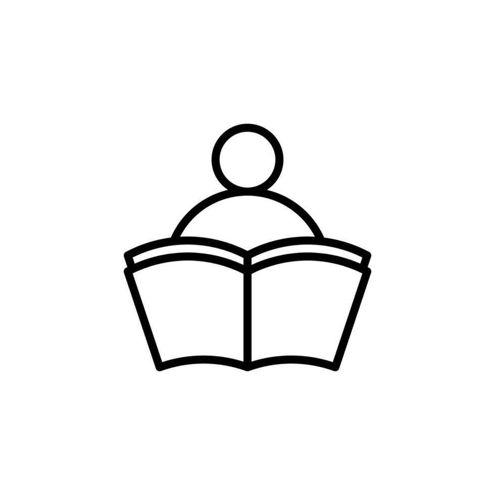 läsning bok ikon isolerat vektor