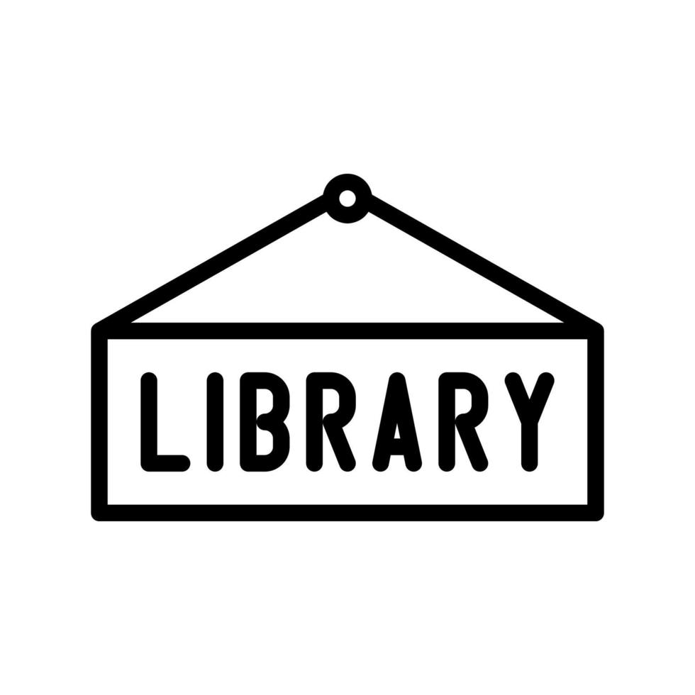 Linie Bibliothek Zimmer Zeichen isoliert Vektor eps10
