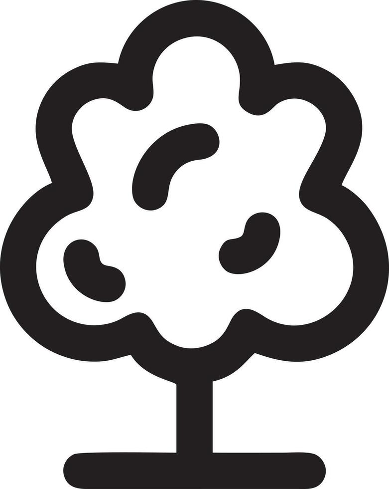 Baum Symbol Symbol Bild Vektor, Illustration von das Baum Botanik im schwarz Bild vektor