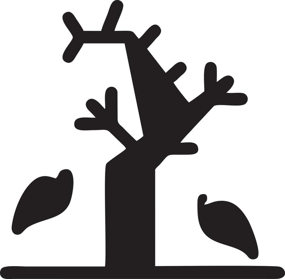 Baum Symbol Symbol Bild Vektor, Illustration von das Baum Botanik im schwarz Bild vektor