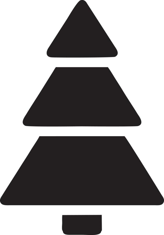 Baum Symbol Symbol Bild Vektor, Illustration von das Baum Botanik im schwarz Bild vektor