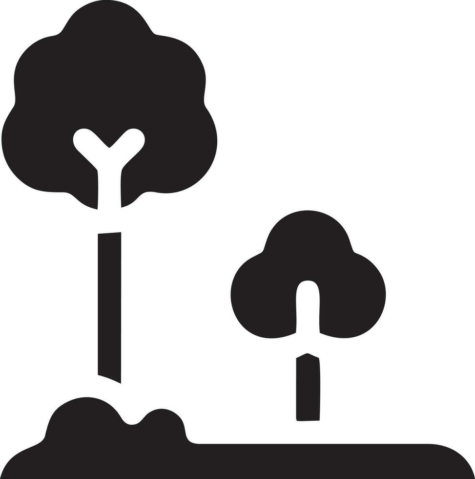 Baum Symbol Symbol Bild Vektor, Illustration von das Baum Botanik im schwarz Bild vektor