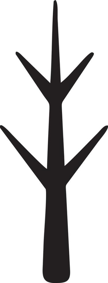 Baum Symbol Symbol Bild Vektor, Illustration von das Baum Botanik im schwarz Bild vektor