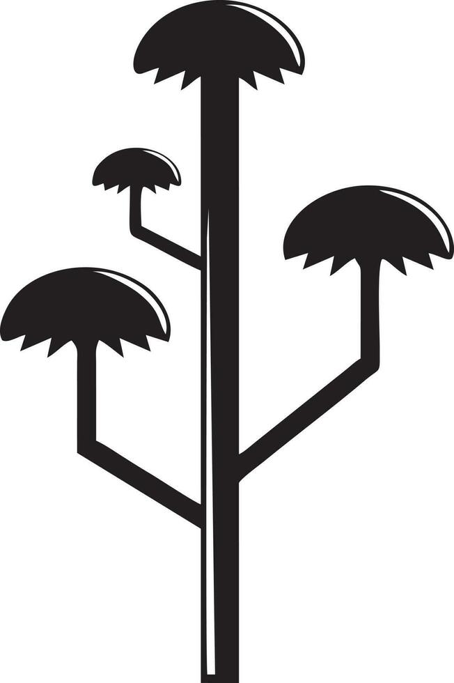 Baum Symbol Symbol Bild Vektor, Illustration von das Baum Botanik im schwarz Bild vektor