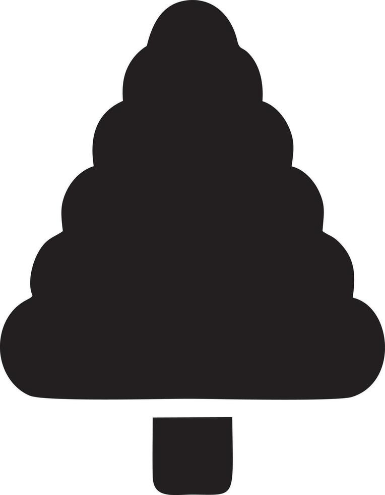 Baum Symbol Symbol Bild Vektor, Illustration von das Baum Botanik im schwarz Bild vektor