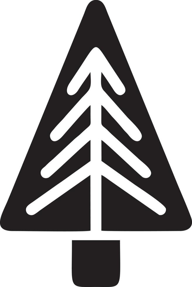 Baum Symbol Symbol Bild Vektor, Illustration von das Baum Botanik im schwarz Bild vektor