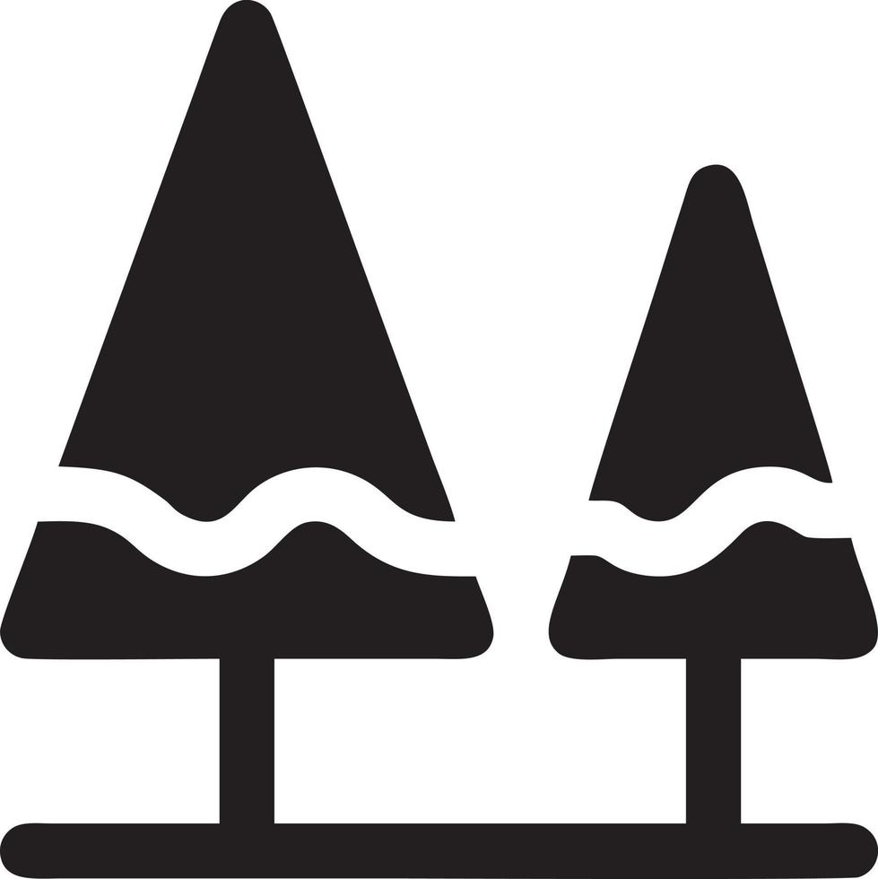 Baum Symbol Symbol Bild Vektor, Illustration von das Baum Botanik im schwarz Bild vektor