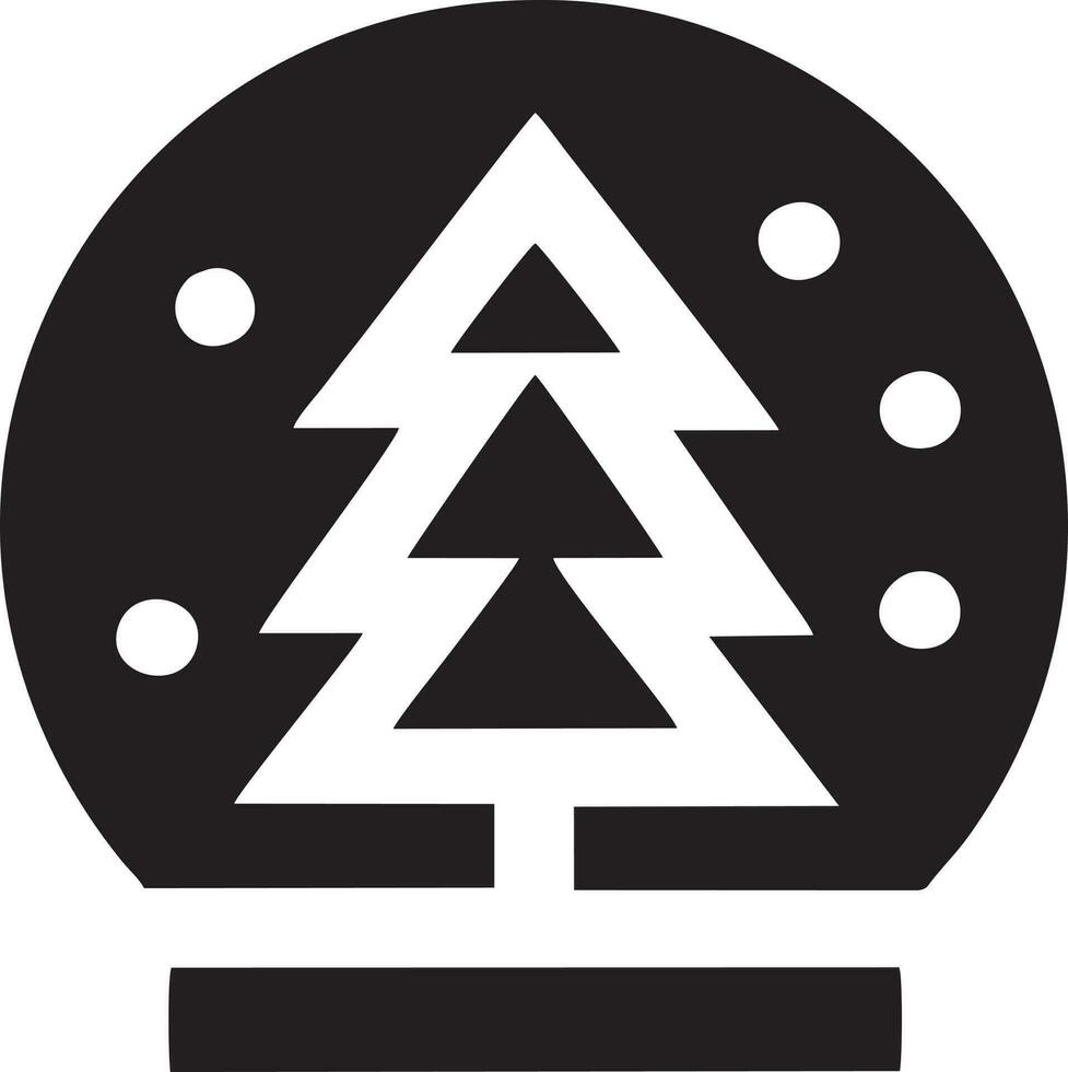 Baum Symbol Symbol Bild Vektor, Illustration von das Baum Botanik im schwarz Bild vektor