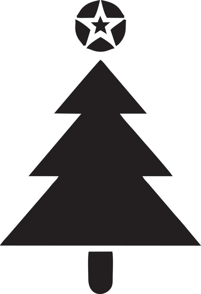 Baum Symbol Symbol Bild Vektor, Illustration von das Baum Botanik im schwarz Bild vektor