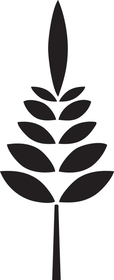 Baum Symbol Symbol Bild Vektor, Illustration von das Baum Botanik im schwarz Bild vektor