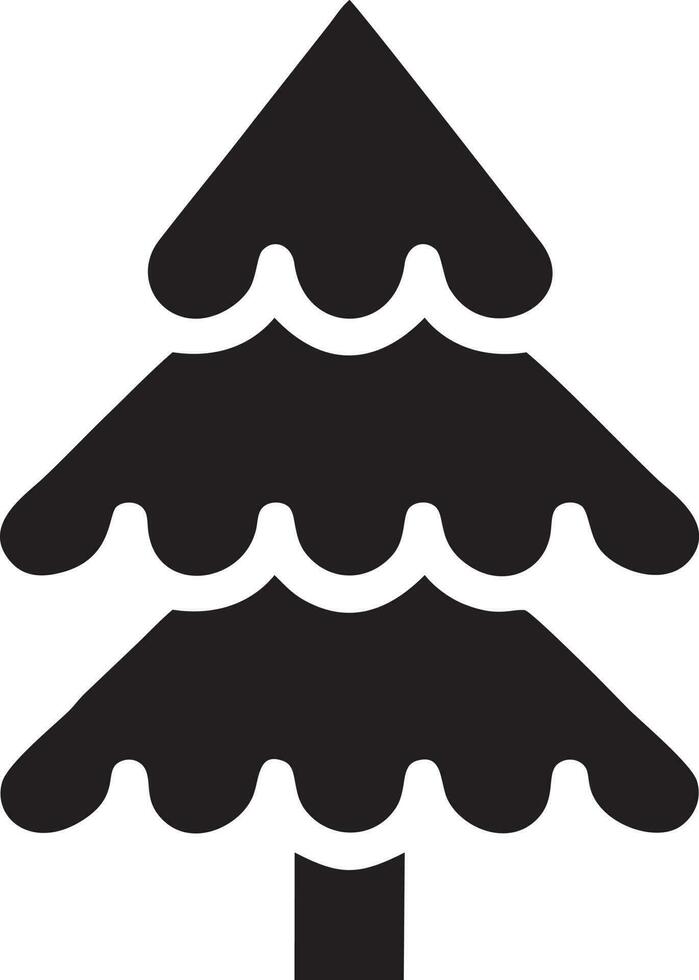 Baum Symbol Symbol Bild Vektor, Illustration von das Baum Botanik im schwarz Bild vektor