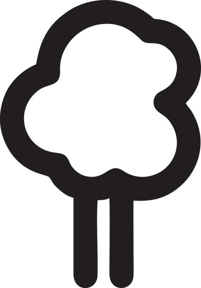 Baum Symbol Symbol Bild Vektor, Illustration von das Baum Botanik im schwarz Bild vektor