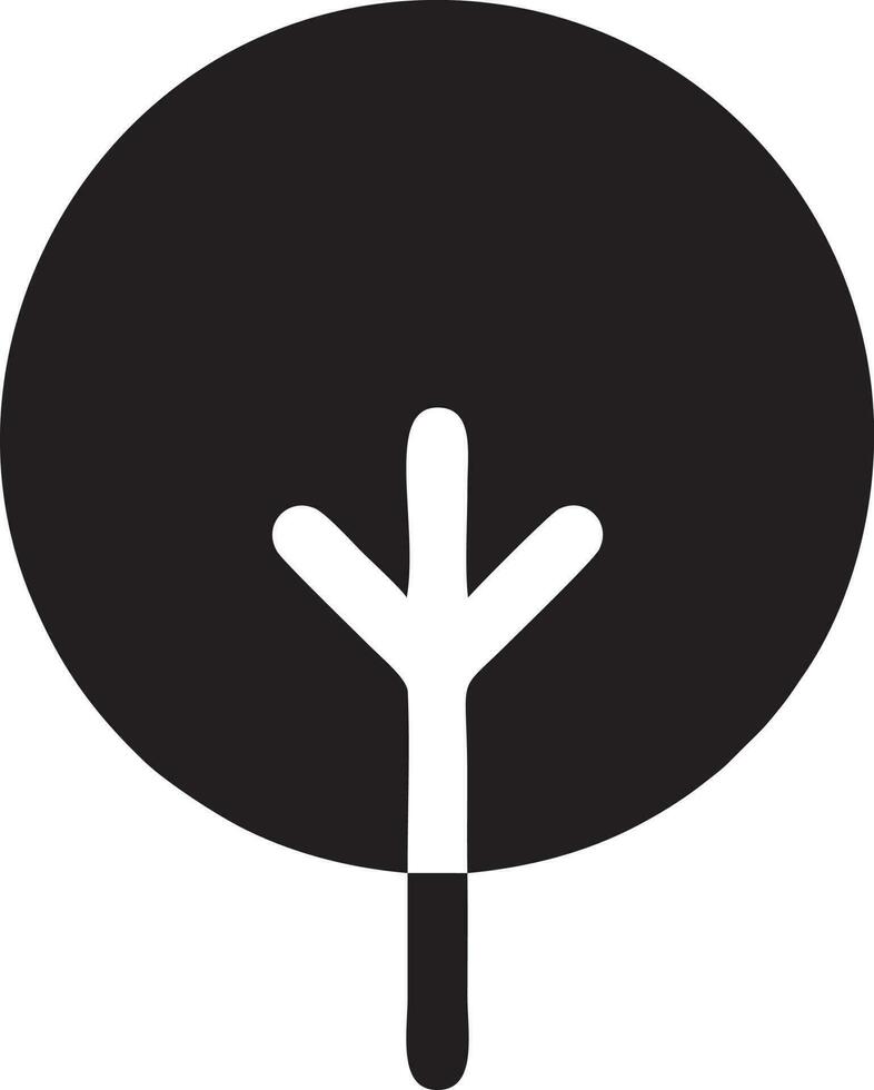 Baum Symbol Symbol Bild Vektor, Illustration von das Baum Botanik im schwarz Bild vektor