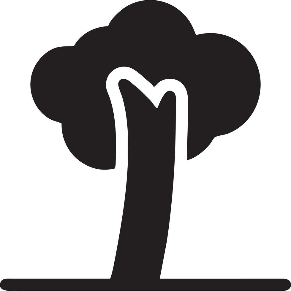 Baum Symbol Symbol Bild Vektor, Illustration von das Baum Botanik im schwarz Bild vektor