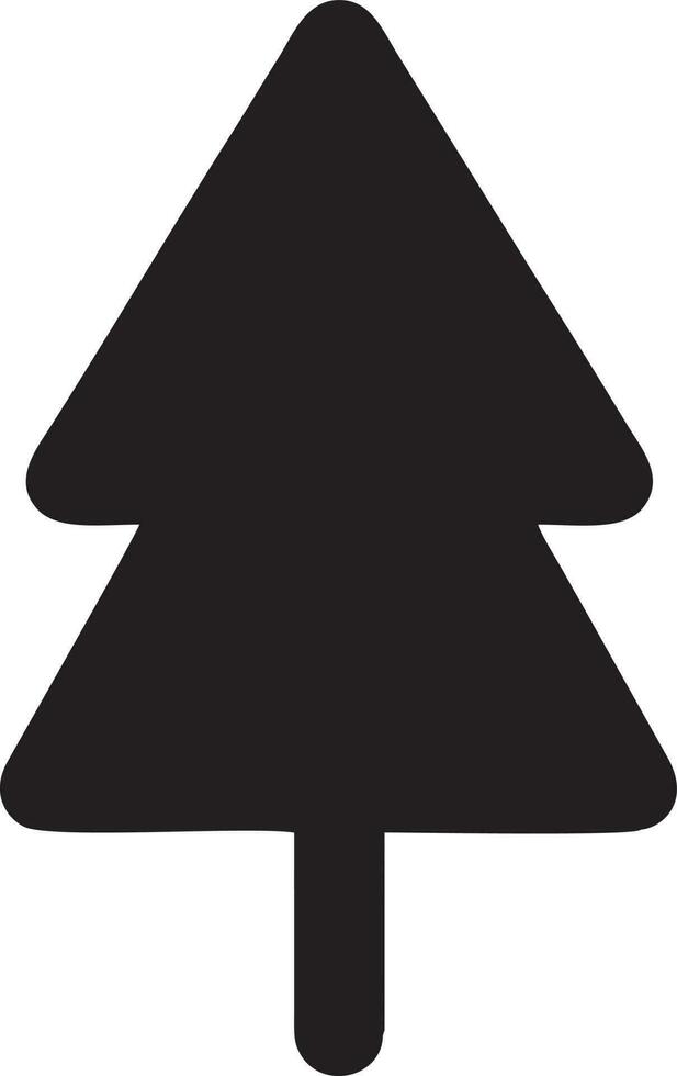 Baum Symbol Symbol Bild Vektor, Illustration von das Baum Botanik im schwarz Bild vektor