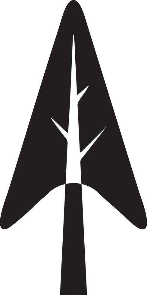 Baum Symbol Symbol Bild Vektor, Illustration von das Baum Botanik im schwarz Bild vektor