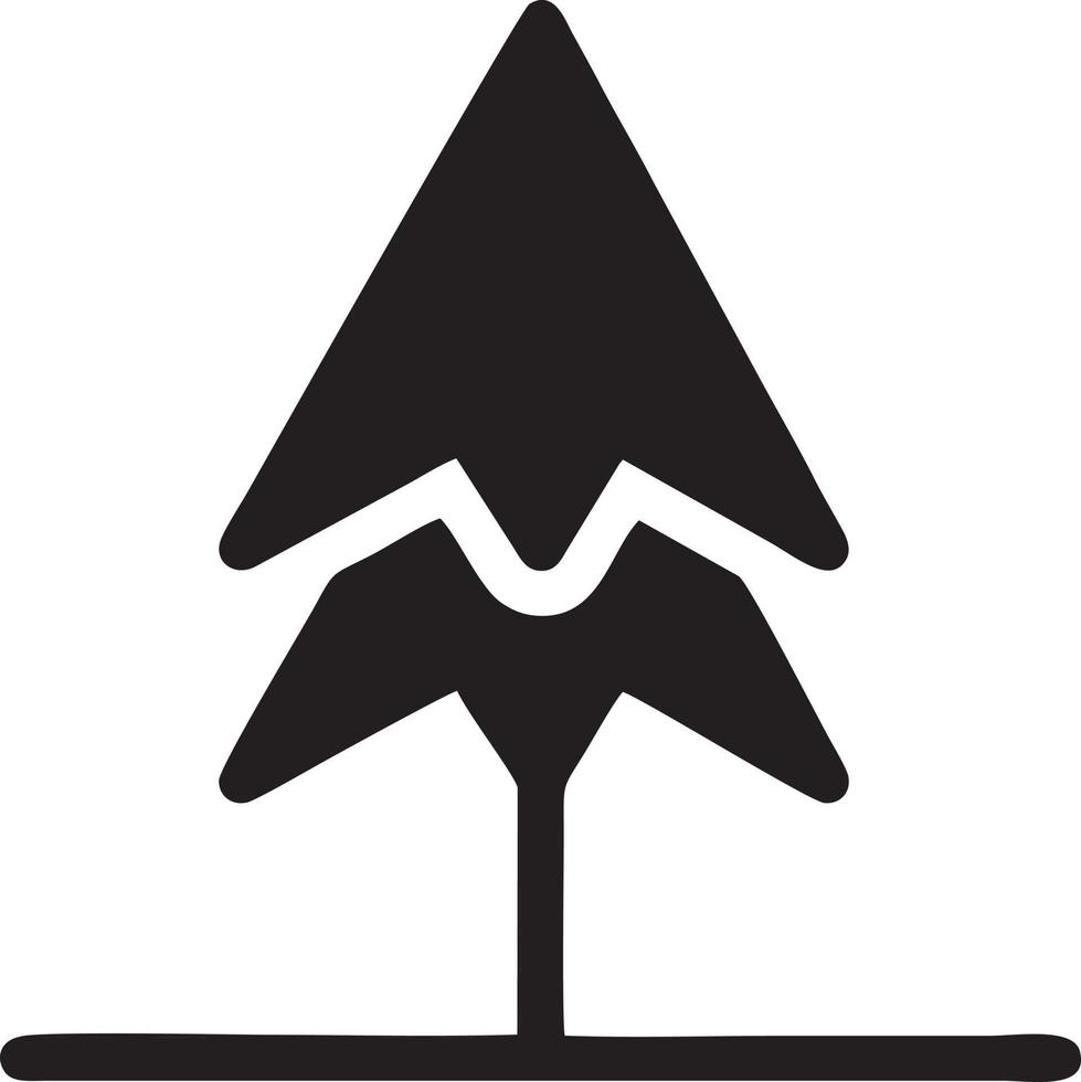 Baum Symbol Symbol Bild Vektor, Illustration von das Baum Botanik im schwarz Bild vektor