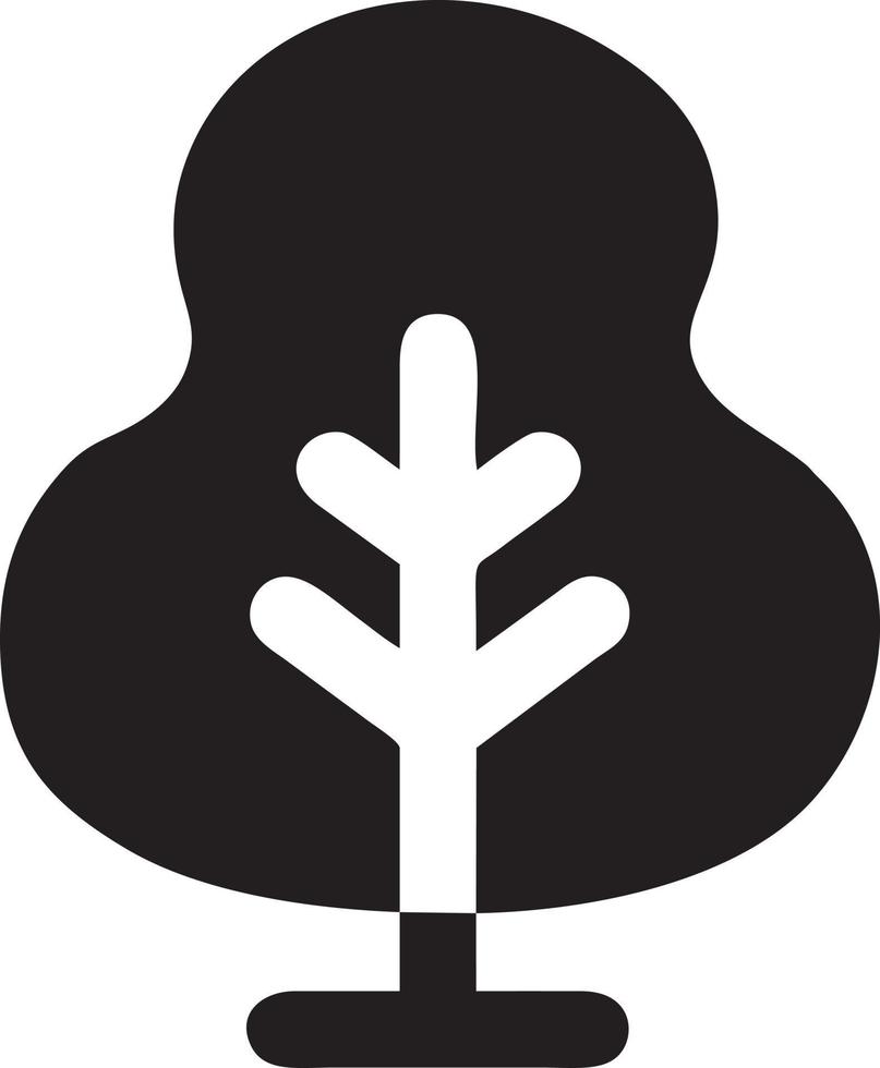 Baum Symbol Symbol Bild Vektor, Illustration von das Baum Botanik im schwarz Bild vektor