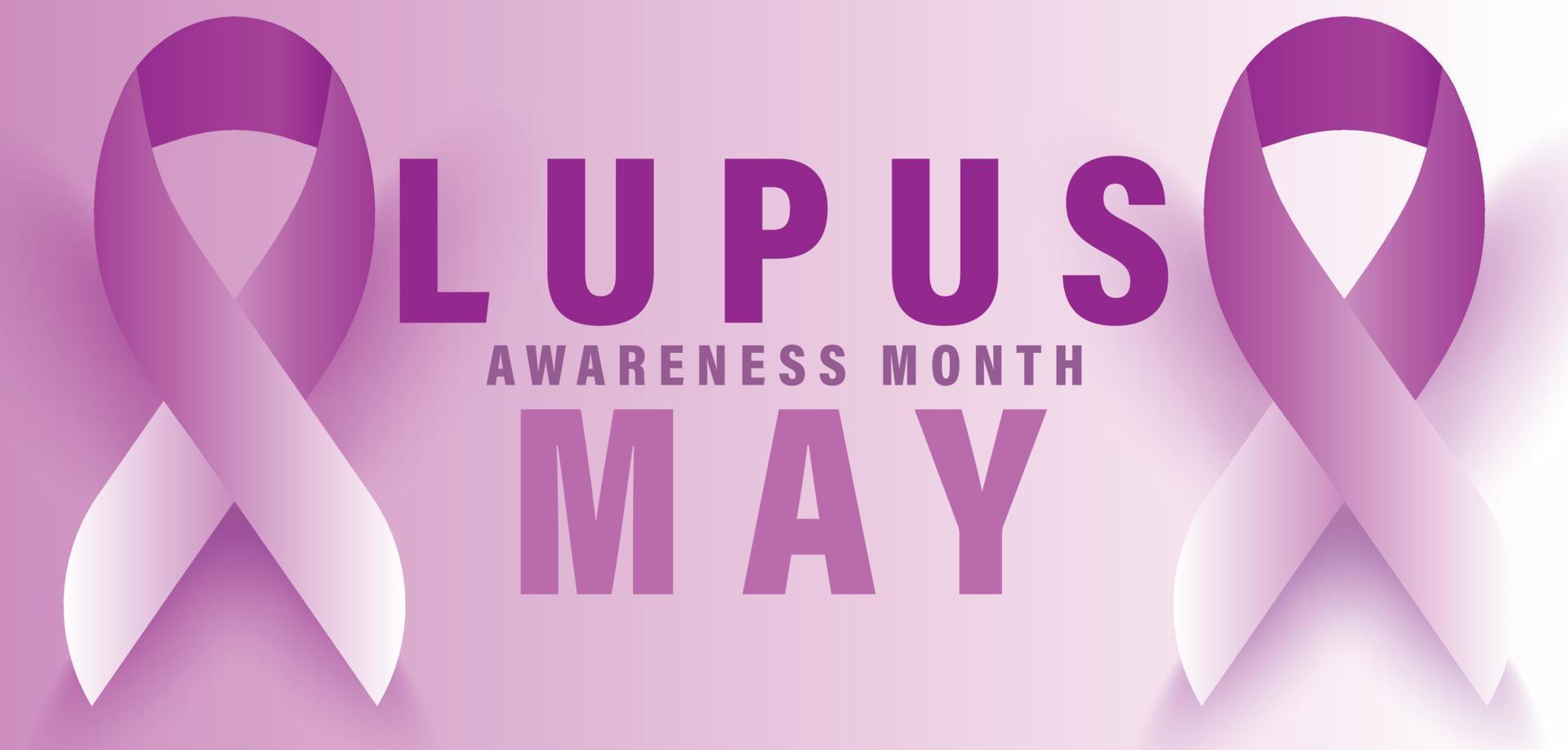 Lupus Bewusstsein Monat dürfen. Vorlage Hintergrund, Banner, Karte, Poster. Vektor Illustration.