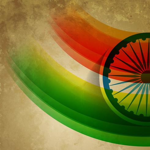 Grunge-Stil indische Flagge vektor