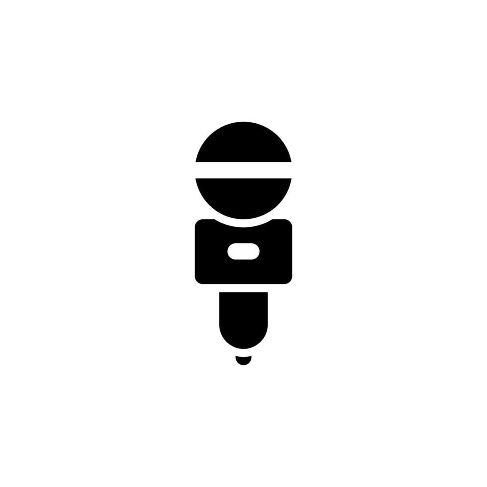 isolerat mikrofon ikon för några syften vektor