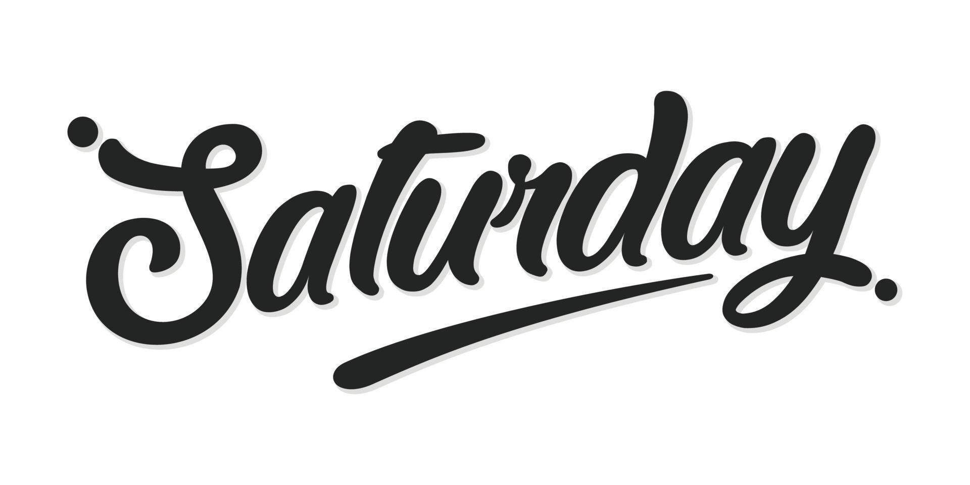 Samstag Typografie Logo Design Vektor