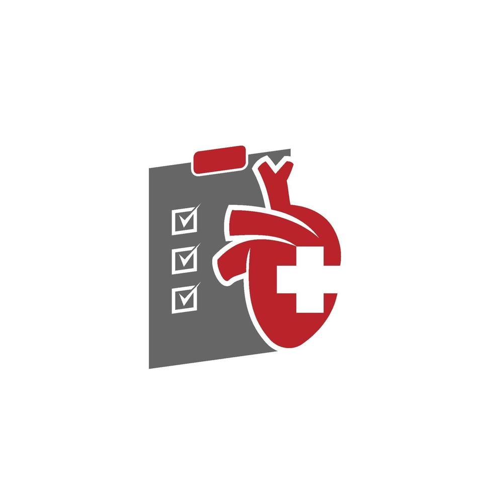 Herzinfarkt Risiko Vektor Logo Symbol Design Illustration