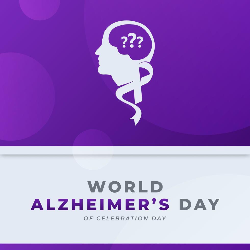 värld alzheimers dag firande vektor design illustration för bakgrund, affisch, baner, reklam, hälsning kort