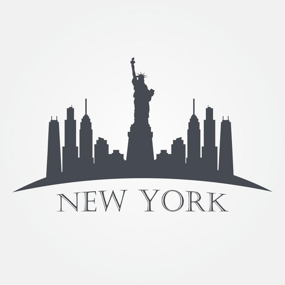 Neu York Stadt Horizont Vektor Illustration Design