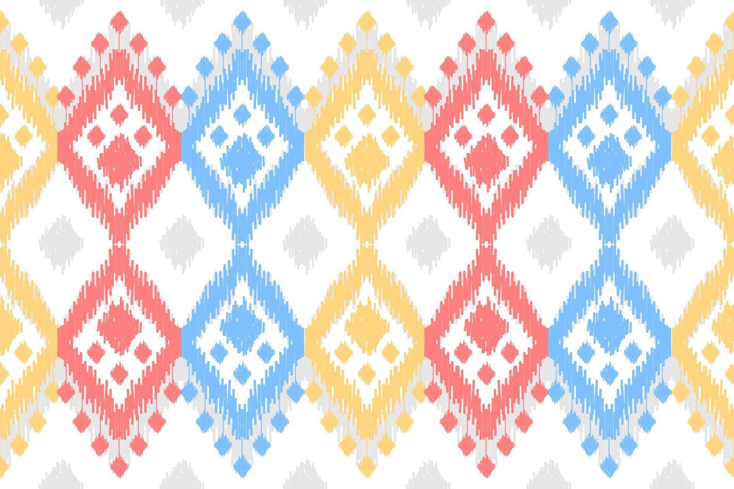 Stoff-Ikat-Musterkunst. geometrisches ethnisches nahtloses muster traditionell. amerikanischer, mexikanischer Stil. vektor