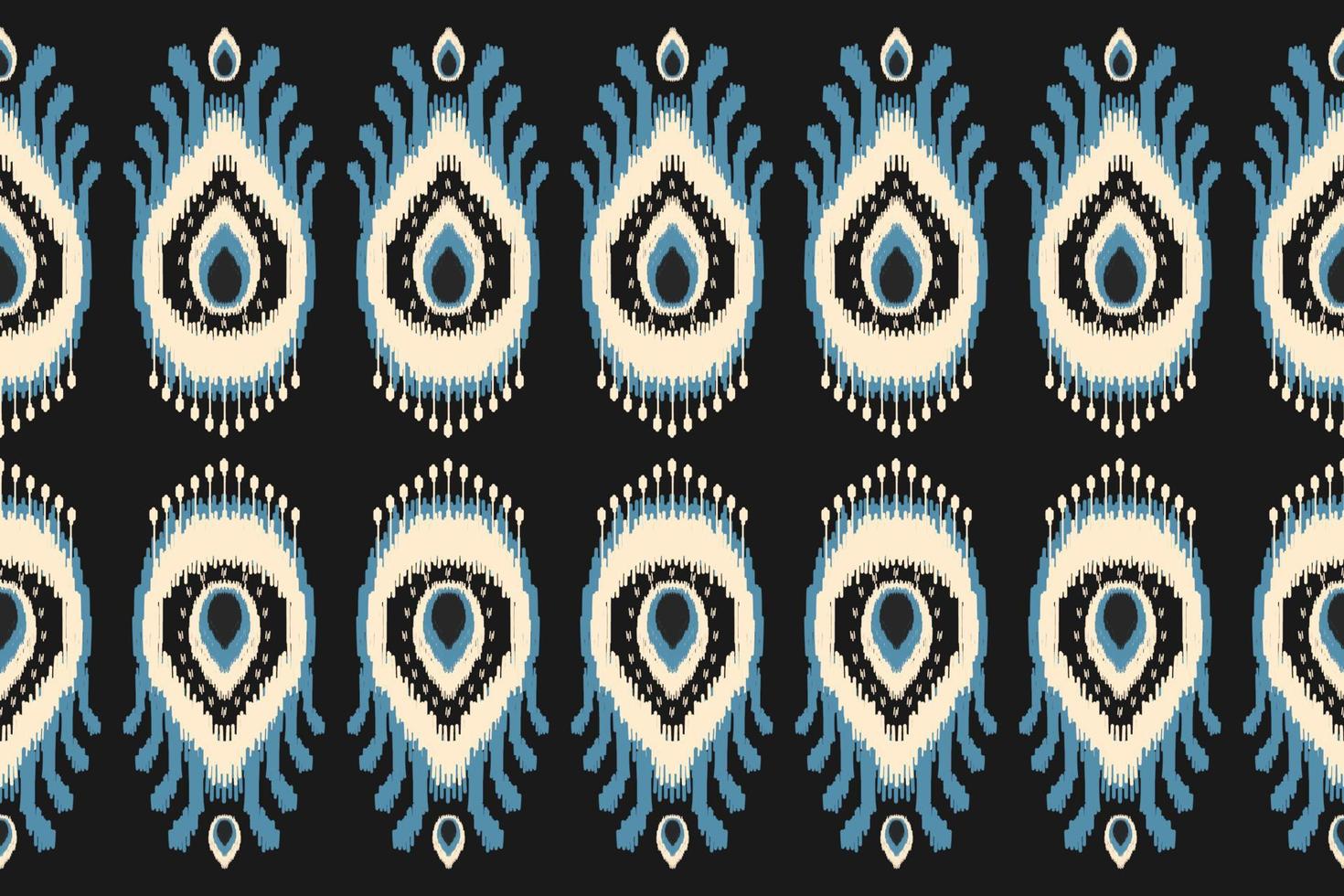 teppich ethnisch ikat muster kunst. geometrisches ethnisches ikat-nahtloses muster im stammes-. mexikanischer Stil. vektor