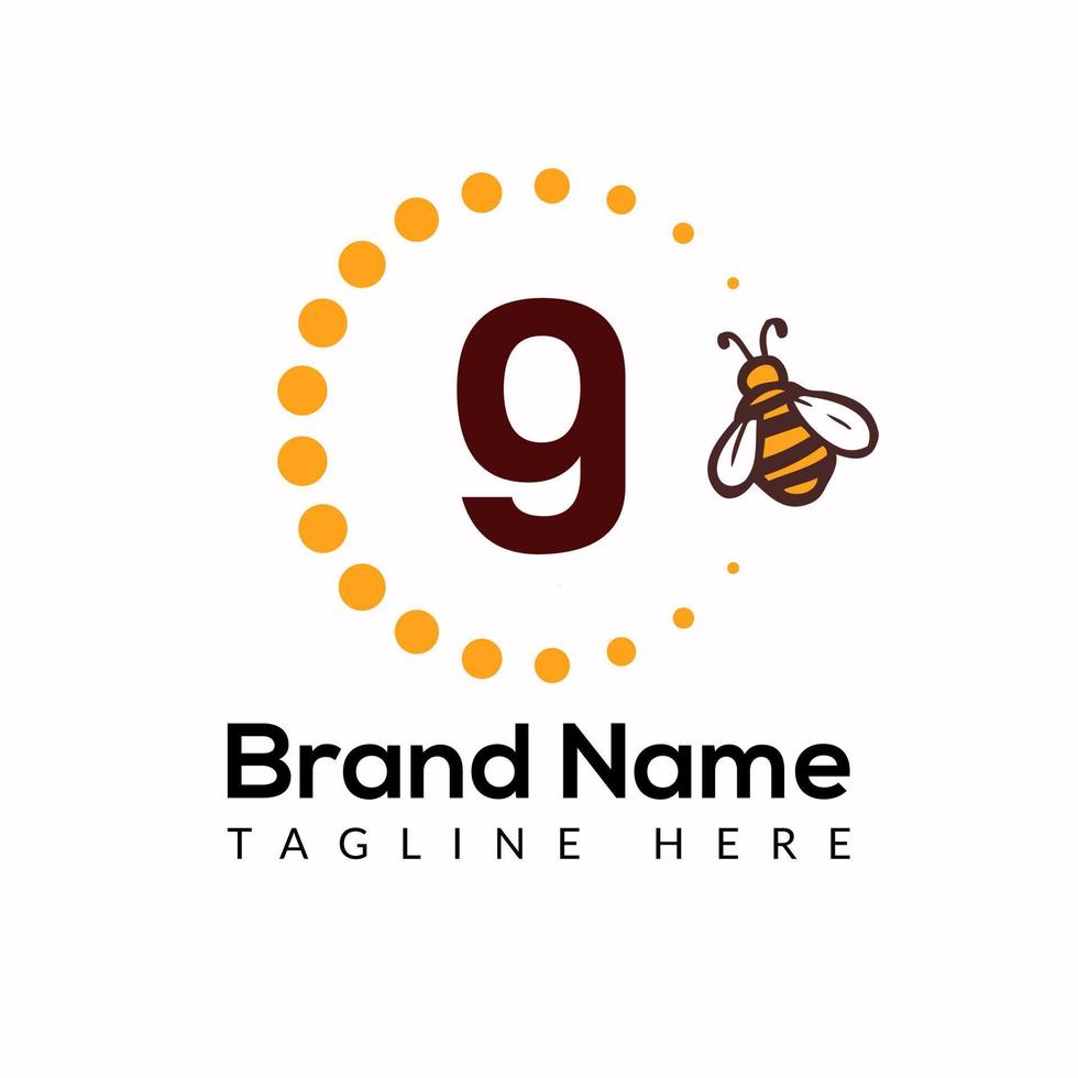Biene Vorlage auf G Brief. Biene und Honig Logo Design Konzept vektor