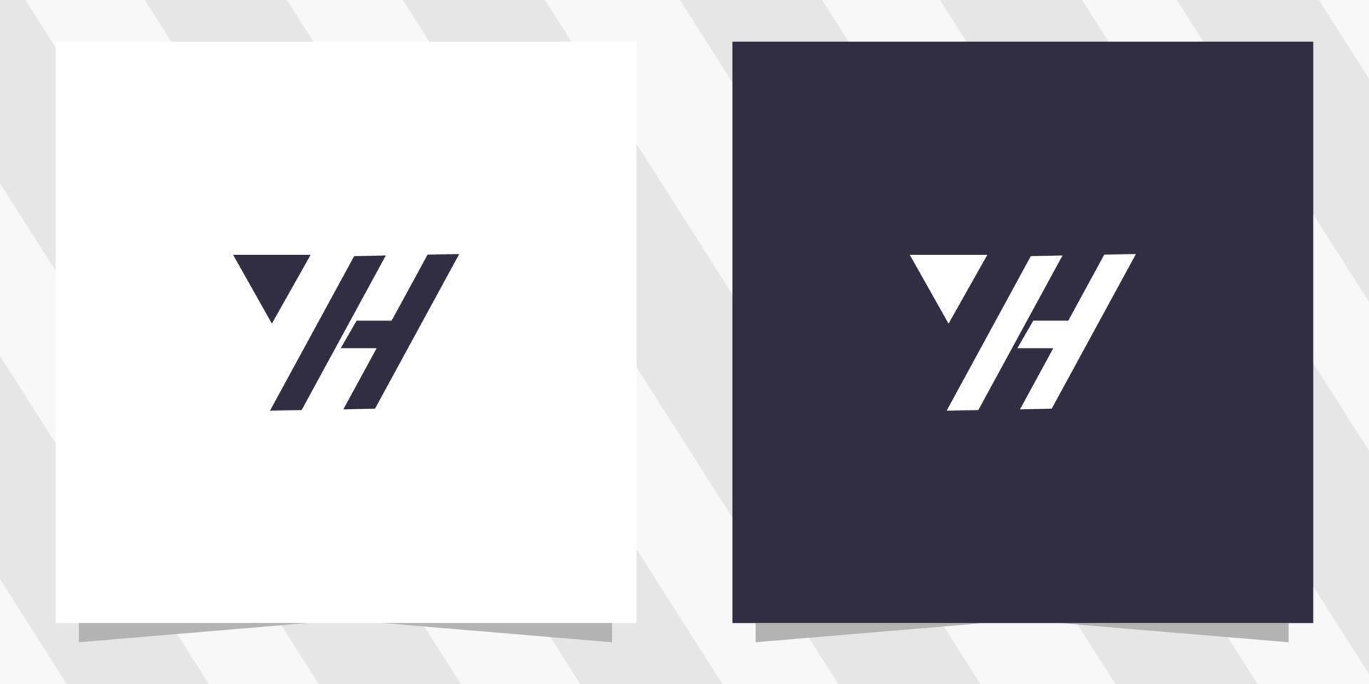 Brief vh hv Logo Design vektor