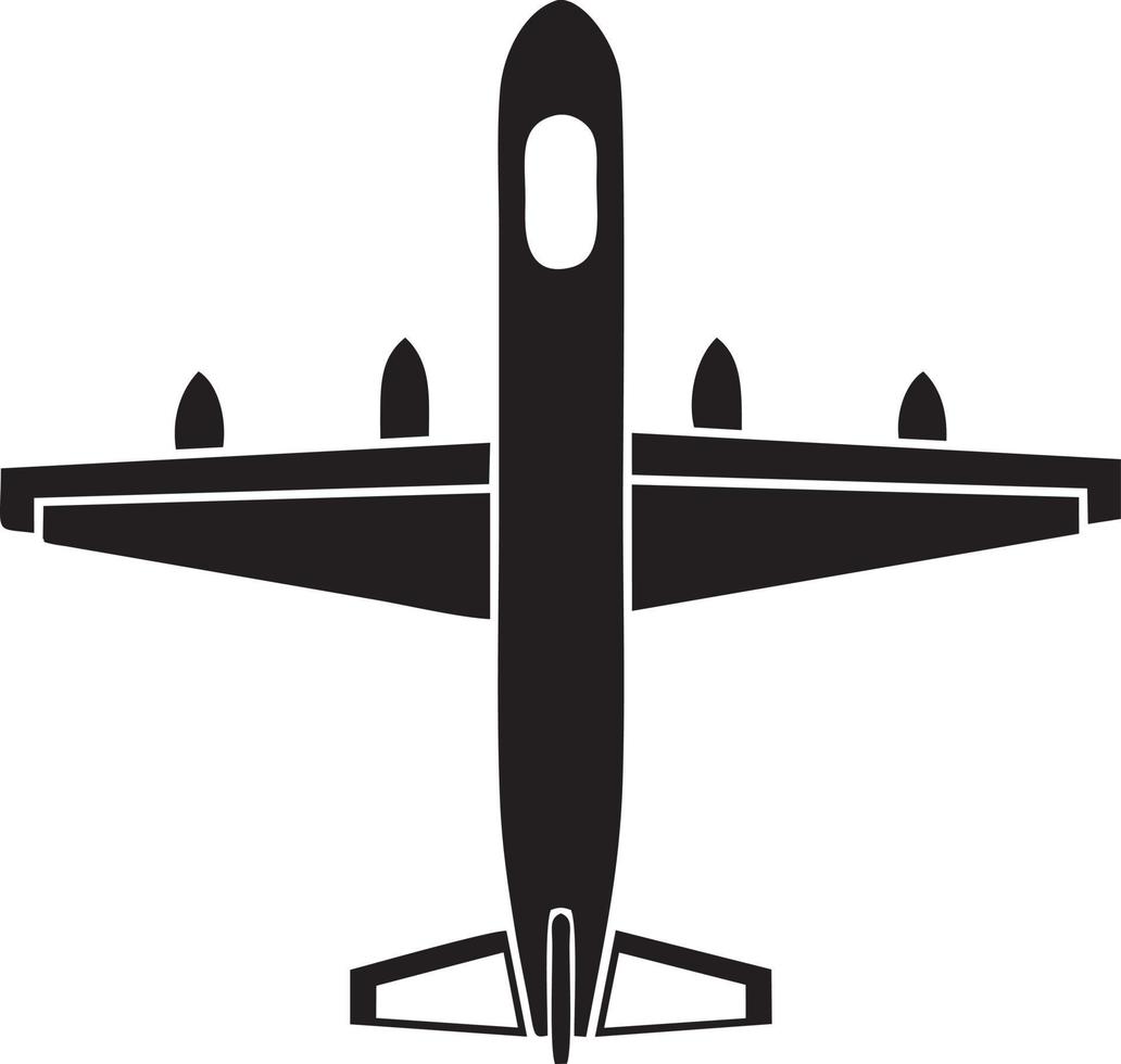 Flugzeug Symbol Symbol Bild Vektor, Illustration von das Flug Luftfahrt im schwarz Bild. eps 10 vektor