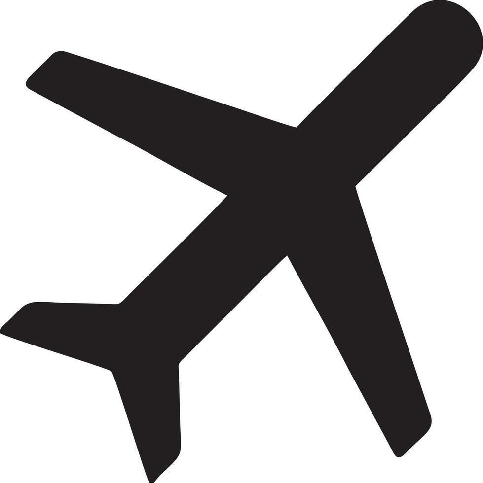 Flugzeug Symbol Symbol Bild Vektor, Illustration von das Flug Luftfahrt im schwarz Bild. eps 10 vektor