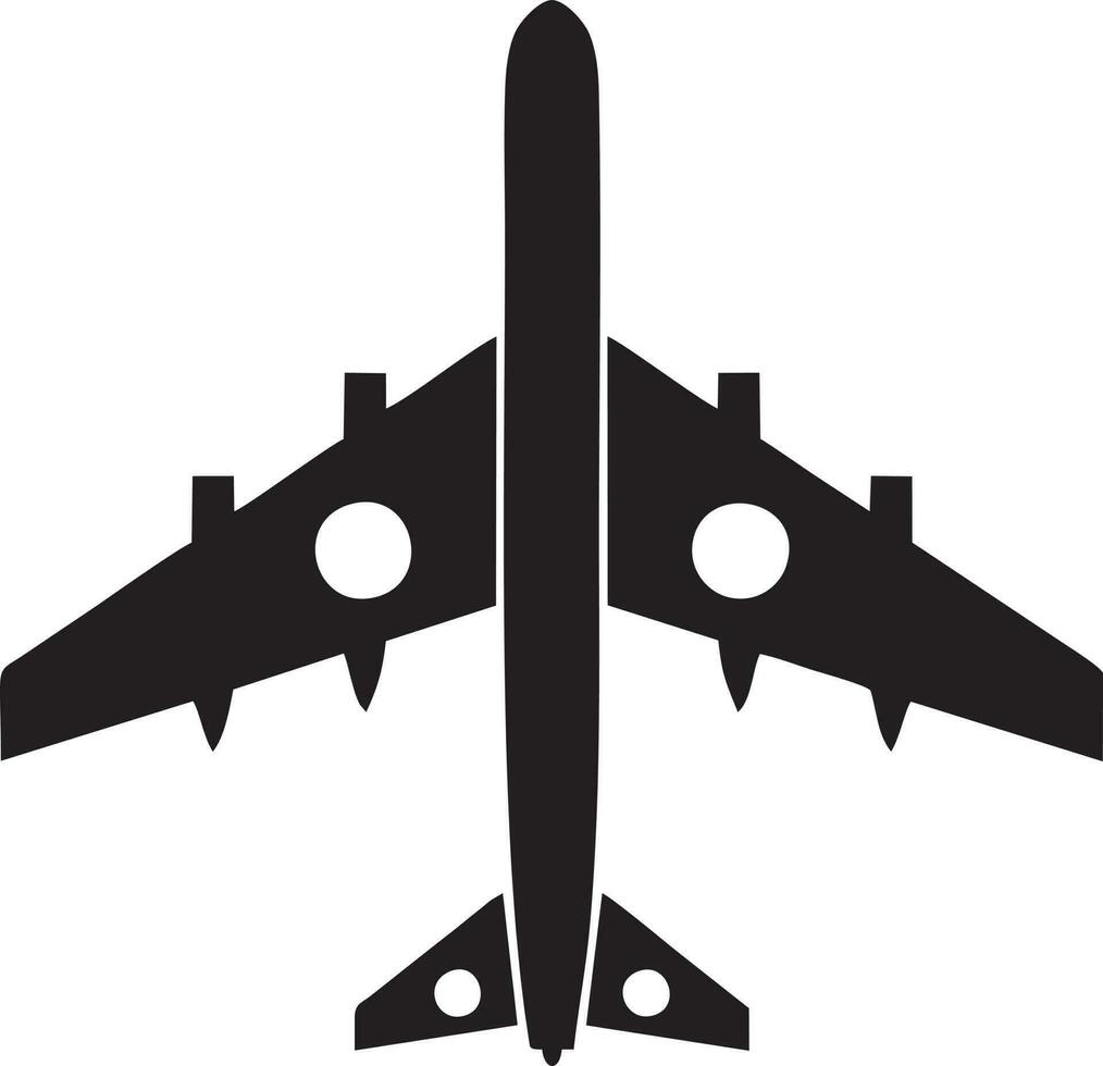 Flugzeug Symbol Symbol Bild Vektor, Illustration von das Flug Luftfahrt im schwarz Bild. eps 10 vektor