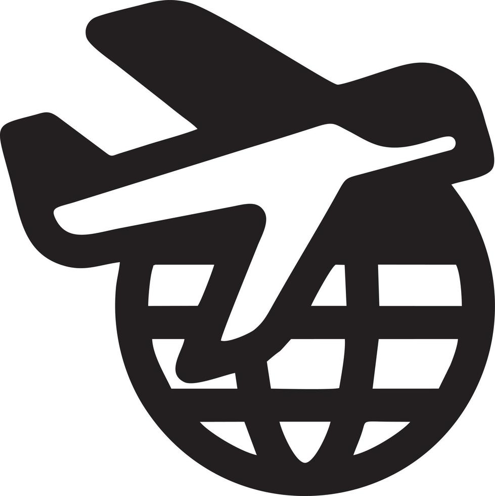 Flugzeug Symbol Symbol Bild Vektor, Illustration von das Flug Luftfahrt im schwarz Bild. eps 10 vektor