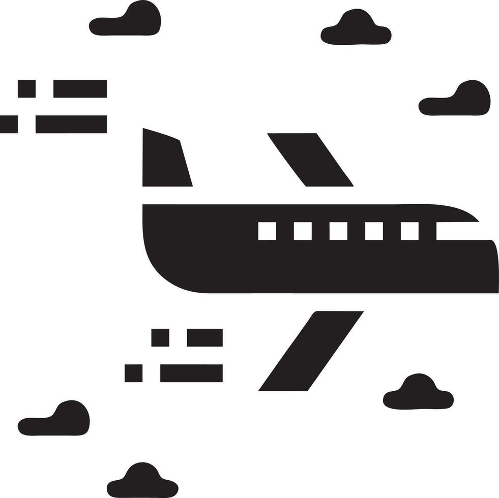 Flugzeug Symbol Symbol Bild Vektor, Illustration von das Flug Luftfahrt im schwarz Bild. eps 10 vektor