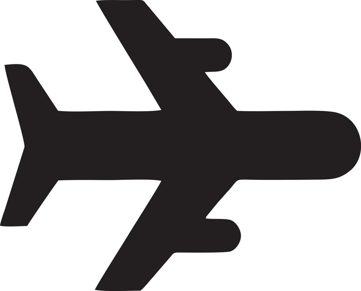 Flugzeug Symbol Symbol Bild Vektor, Illustration von das Flug Luftfahrt im schwarz Bild. eps 10 vektor