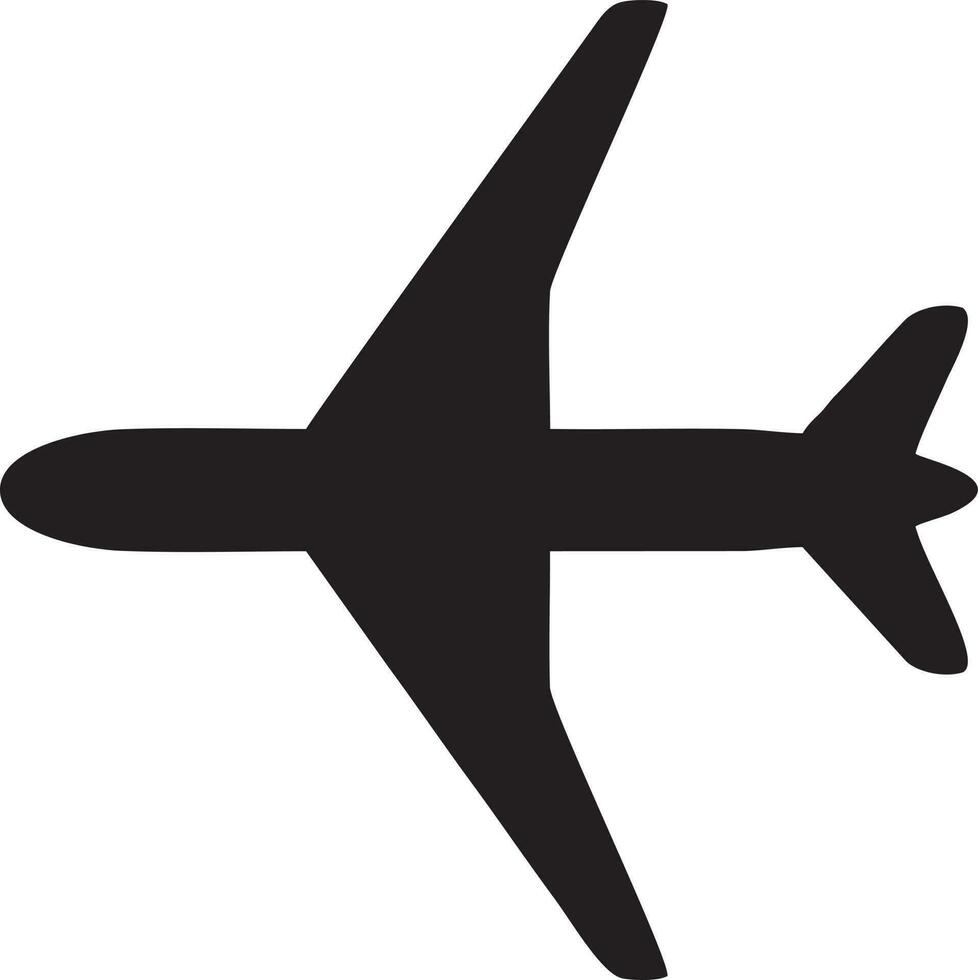 Flugzeug Symbol Symbol Bild Vektor, Illustration von das Flug Luftfahrt im schwarz Bild. eps 10 vektor