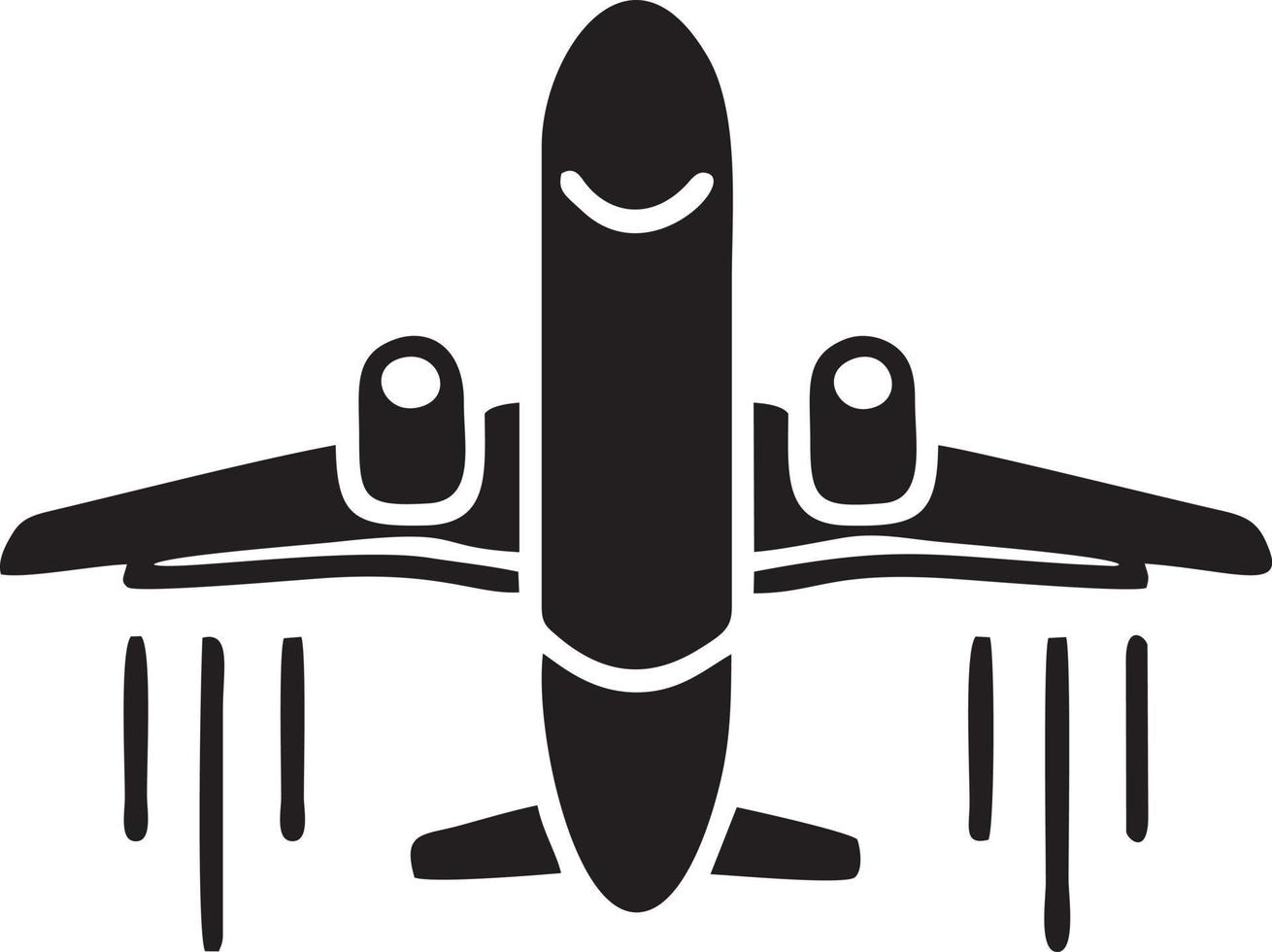 Flugzeug Symbol Symbol Bild Vektor, Illustration von das Flug Luftfahrt im schwarz Bild. eps 10 vektor