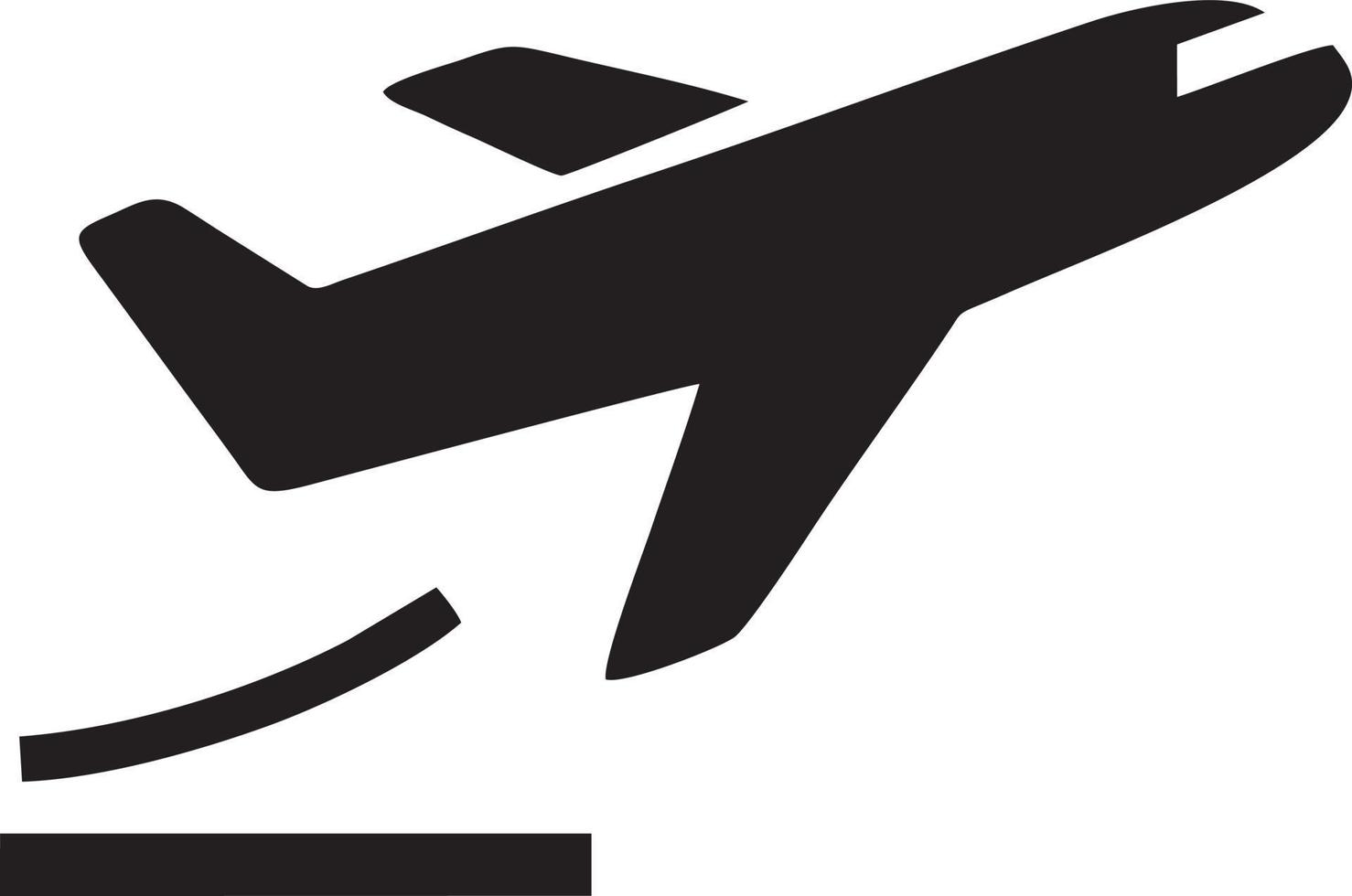 Flugzeug Symbol Symbol Bild Vektor, Illustration von das Flug Luftfahrt im schwarz Bild. eps 10 vektor