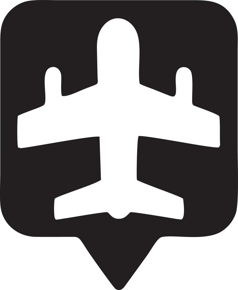 Flugzeug Symbol Symbol Bild Vektor, Illustration von das Flug Luftfahrt im schwarz Bild. eps 10 vektor